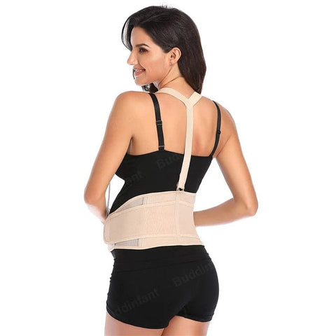 Curvypower | Australia Maternity Belts & Support Bands Pregnancy Belly Maternity Support Belt With Shoulders Straps and Back Waist Band Lumbar Brace Shapewear