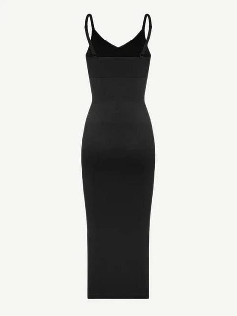 CurvyPower | Australia Maxi Dress V Neck Bodycon Midi Shaper Dress with Spaghetti Straps