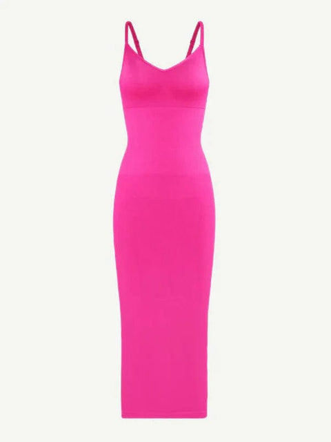 CurvyPower | Australia Maxi Dress V Neck Bodycon Midi Shaper Dress with Spaghetti Straps