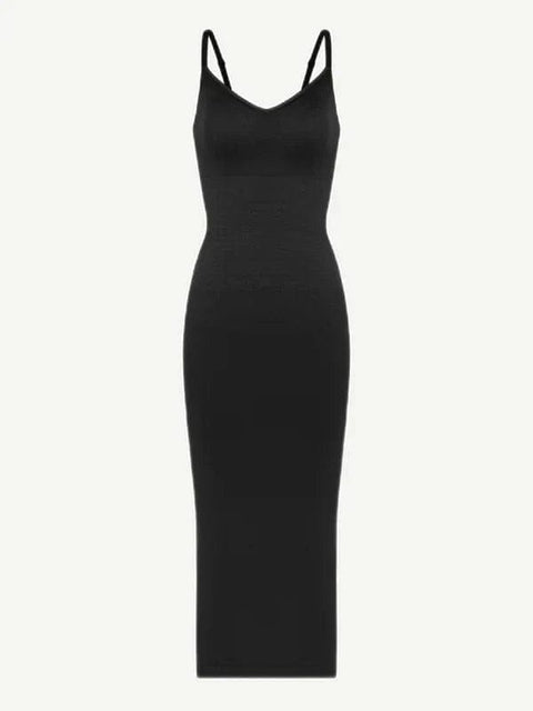 CurvyPower | Australia Maxi Dress V Neck Bodycon Midi Shaper Dress with Spaghetti Straps