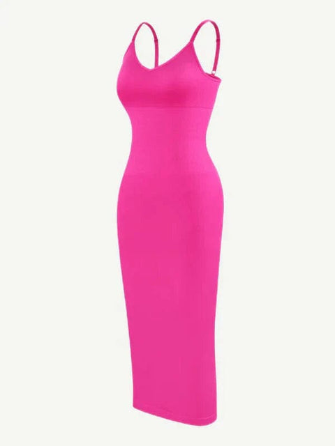 CurvyPower | Australia Maxi Dress V Neck Bodycon Midi Shaper Dress with Spaghetti Straps