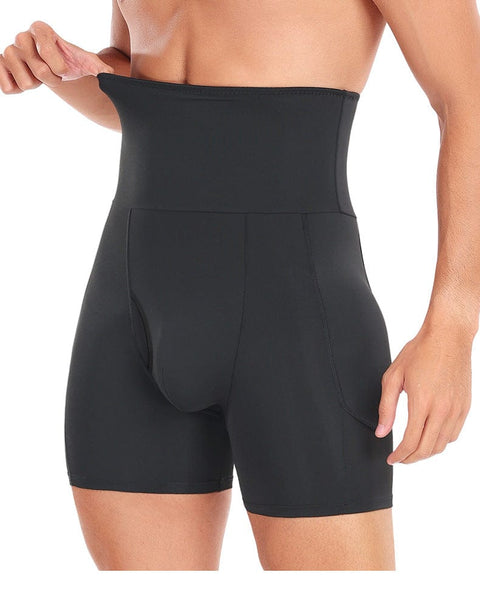 Curvypower | Australia men shaper Black / S Men's High Waist Shaper Compression Shorts For Tummy Control and Hip Lifting