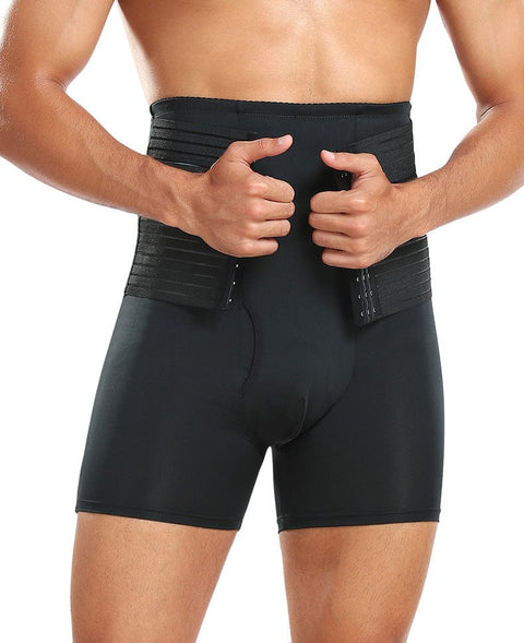 Curvypower | Australia men shaper Men's Body Sculpting High-Waist Compression Shaping Shorts Breathable Slimming Shorts with Waistband Support & Removable Hip Pads