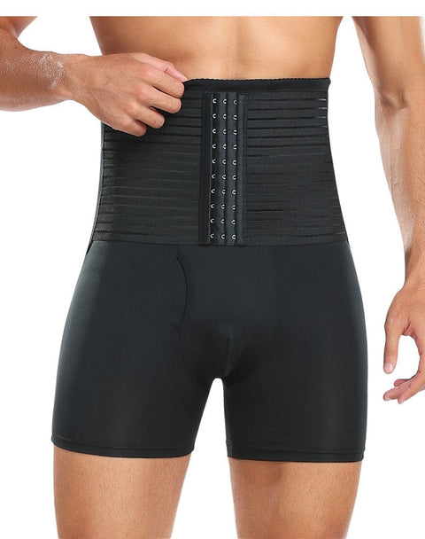 Curvypower | Australia men shaper Men's Body Sculpting High-Waist Compression Shaping Shorts Breathable Slimming Shorts with Waistband Support & Removable Hip Pads