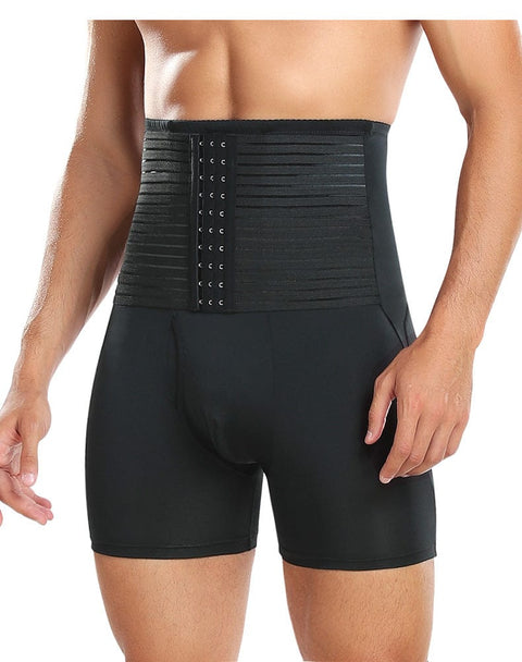 Curvypower | Australia men shaper Men's Body Sculpting High-Waist Compression Shaping Shorts Breathable Slimming Shorts with Waistband Support & Removable Hip Pads