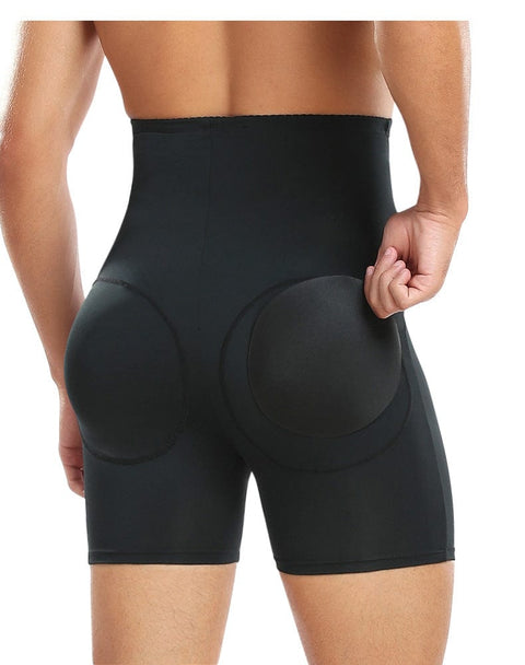 Curvypower | Australia men shaper Men's Body Sculpting High-Waist Compression Shaping Shorts Breathable Slimming Shorts with Waistband Support & Removable Hip Pads