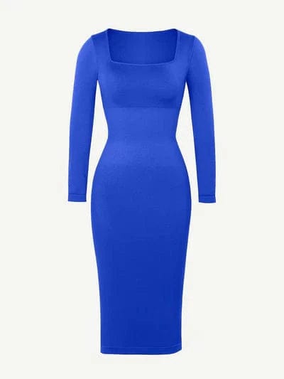 CurvyPower | Australia Midi Dress Long Sleeve Tummy Control Bodycon Midi Dress