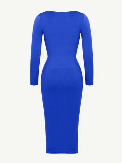 CurvyPower | Australia Midi Dress Long Sleeve Tummy Control Bodycon Midi Dress
