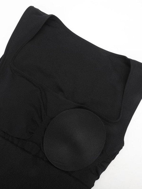 CurvyPower | Australia Midi Dress Midi Sleeveless Square Neck Built Bra Shapewear Dress