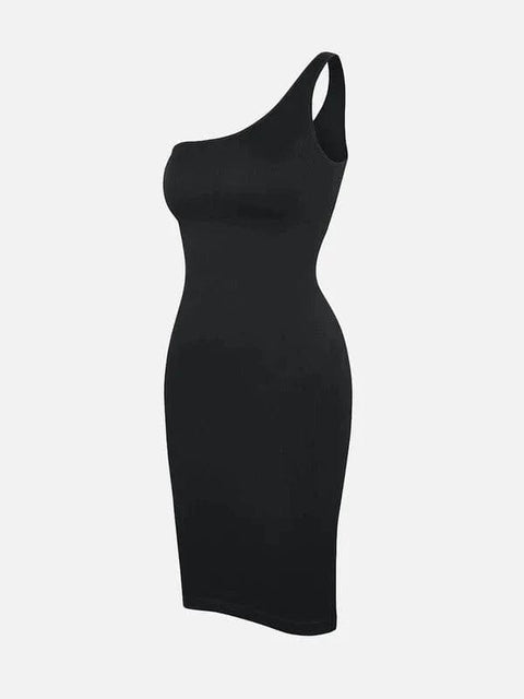 CurvyPower | Australia Midi Dress Summer One Shoulder Tight Bodycon Midi Dress With Built In Bra