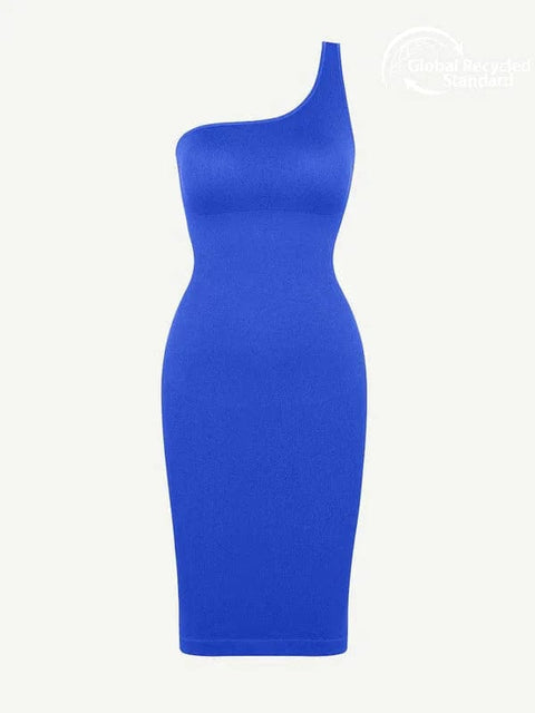 CurvyPower | Australia Midi Dress Summer One Shoulder Tight Bodycon Midi Dress With Built In Bra