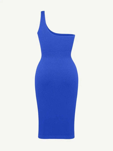 CurvyPower | Australia Midi Dress Summer One Shoulder Tight Bodycon Midi Dress With Built In Bra