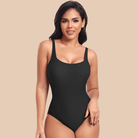 Curvypower | Australia One-Piece Swimsuit Black / S One Piece Lowback Slimming Swimsuit with Built-In Chest Pad