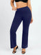 CurvyPower | Australia Pants Dark Blue / S Women Straight Leg Pants with Built-In Shapewear Shorts