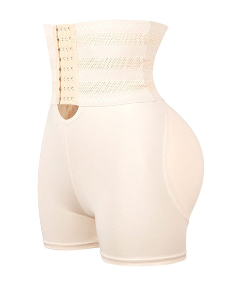 Curvypower | Australia shaper shorts Beige / S Tummy Control Open Gusset Shaping Shorts with Hook and Eye Closure