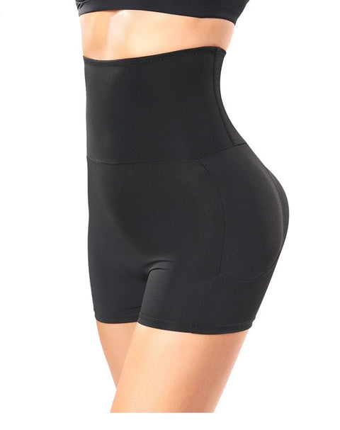 Curvypower | Australia shaper shorts Black / S High Waisted Bum Lifter Shaping Shorts with Removable Hip Pads