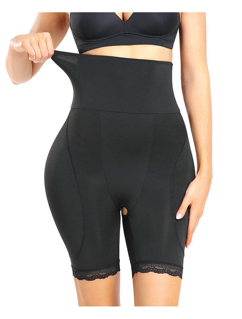 Curvypower | Australia shaper shorts Black / S High Waisted Tummy Control Shaping Shorts with Removable Hip Pads