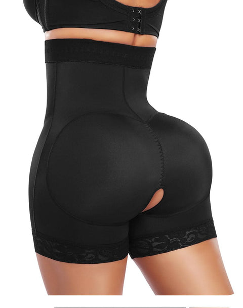 Curvypower | Australia shaper shorts Open Gusset Shapewear Shorts with Lace Stiches and Side Zipper Closure