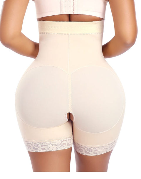 Curvypower | Australia shaper shorts Open Gusset Shapewear Shorts with Lace Stiches and Side Zipper Closure