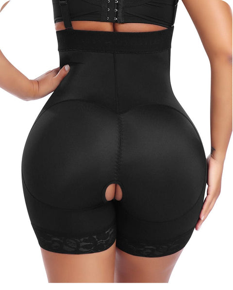 Curvypower | Australia shaper shorts Open Gusset Shapewear Shorts with Lace Stiches and Side Zipper Closure