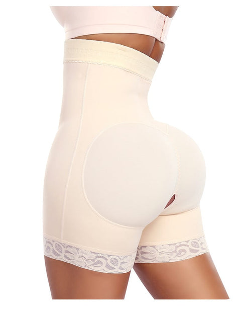 Curvypower | Australia shaper shorts Open Gusset Shapewear Shorts with Lace Stiches and Side Zipper Closure
