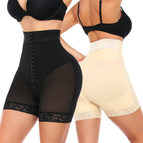 Curvypower | Australia shaper shorts Tummy Control Lace Open Gusset Shaping Shorts with Multi Row Hook and Eye Closure