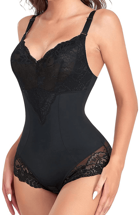 Curvypower | Australia Shapewear Black / S Seamless Women Lace Thongs Bodysuit Shapewear