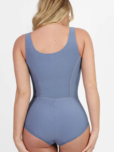 CurvyPower | Australia shapewear bodysuit High Support Tummy Control Denim Shapewear Bodysuit