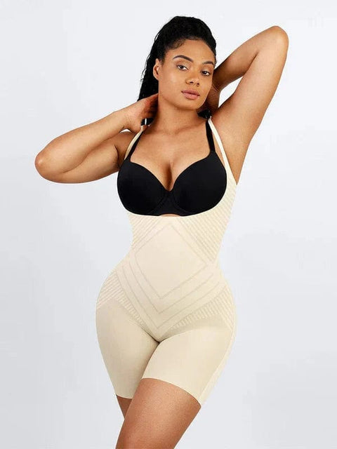 CurvyPower | Australia shapewear bodysuit Open Bust Plus Size Tummy Control Shapewear Bodysuit