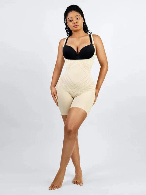 CurvyPower | Australia shapewear bodysuit Open Bust Plus Size Tummy Control Shapewear Bodysuit