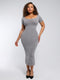 Curvypower | Australia shapewear bodysuit Plunge Low-Back Mid-Thigh Shapewear Bodysuit With Built-in Removable Hip Pads