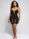 Curvypower | Australia shapewear bodysuit Plunge Low-Back Mid-Thigh Shapewear Bodysuit With Built-in Removable Hip Pads