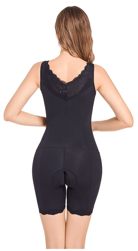 Curvypower | Australia Shapewear Women Full Body Shapewear Sexy V Neck Lace Slimming Belly Bodysuit
