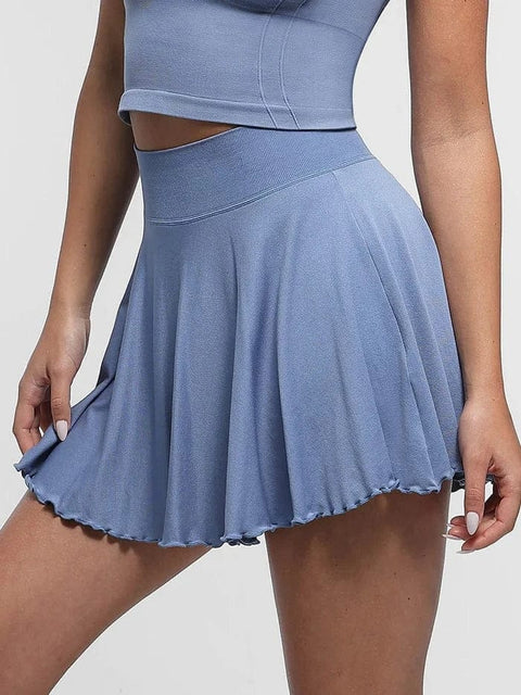 Curvypower | Australia Skirt Dark Blue / S Women's Sport Tennis Skirt with Built-In Shorts and Pockets