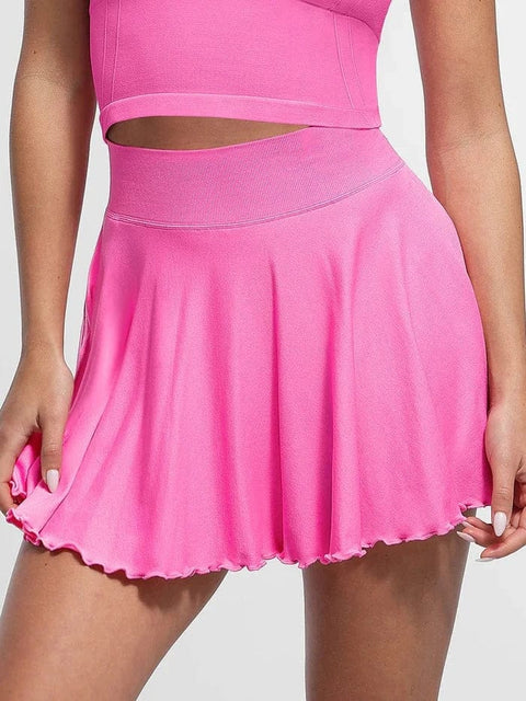 Curvypower | Australia Skirt Pink / S Women's Sport Tennis Skirt with Built-In Shorts and Pockets