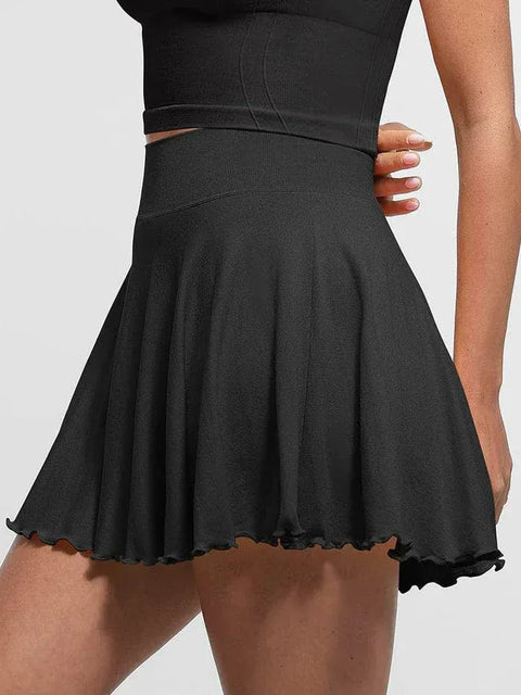 Curvypower | Australia Skirt Women's Sport Tennis Skirt with Built-In Shorts and Pockets