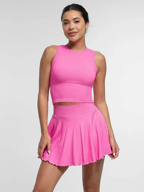 Curvypower | Australia Skirt Women's Sport Tennis Skirt with Built-In Shorts and Pockets