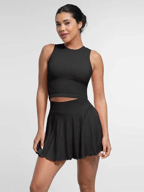 Curvypower | Australia Skirt Women's Sport Tennis Skirt with Built-In Shorts and Pockets