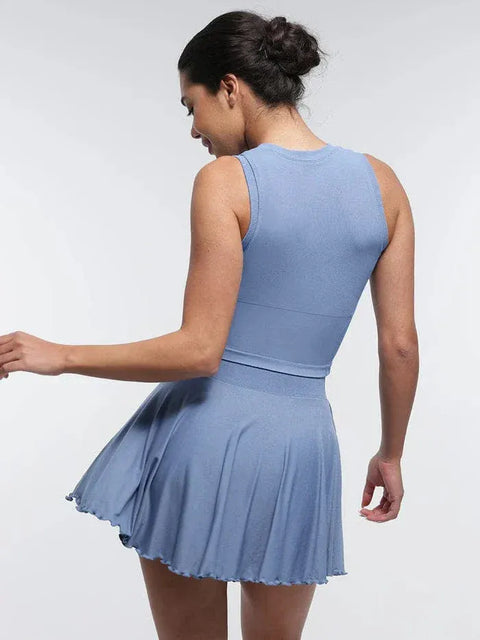 Curvypower | Australia Skirt Women's Sport Tennis Skirt with Built-In Shorts and Pockets