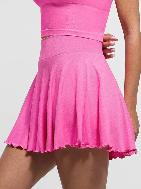 Curvypower | Australia Skirt Women's Sport Tennis Skirt with Built-In Shorts and Pockets