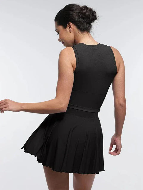Curvypower | Australia Skirt Women's Sport Tennis Skirt with Built-In Shorts and Pockets