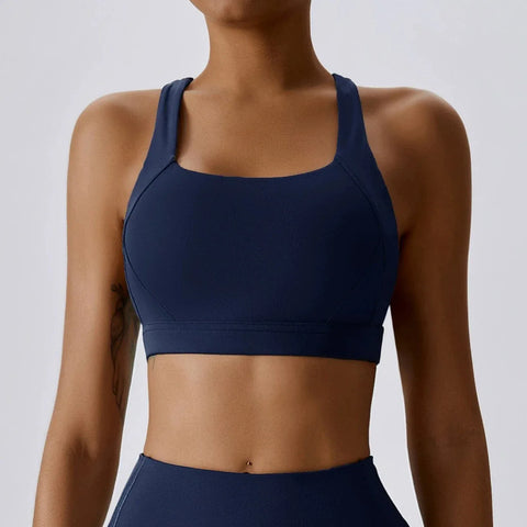 Curvypower | Australia Sports Bra Badge Blue / S Shockproof Wireless Supportive Sports Bra for Women