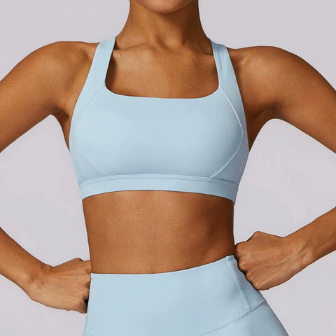 Curvypower | Australia Sports Bra Blue Sky / S Shockproof Wireless Supportive Sports Bra for Women