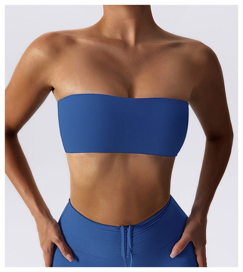Curvypower | Australia Sports Bra Women Strapless Tube Top Fitness Yoga Bandeau Bra