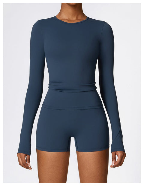 Curvypower | Australia Tank Top Badge Blue / S Women's Long-Sleeve Round Neck Yoga and Fitness Shaping Top