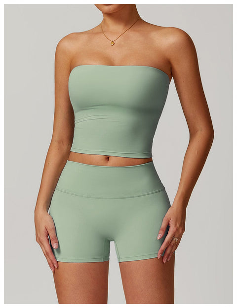 Curvypower | Australia Tank Top Basil Green / S Seamless Strapless Quick-Dry Shaping Tube Tank Top for Women