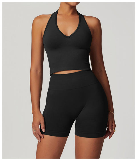 Curvypower | Australia Tank Top Black / S Seamless Halter Neck Sport Shaping Tank Top