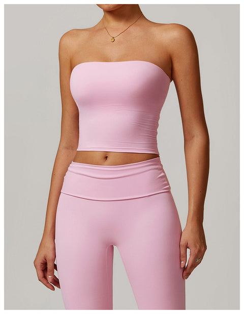 Curvypower | Australia Tank Top Cherry Blossom Pink / S Seamless Strapless Quick-Dry Shaping Tube Tank Top for Women