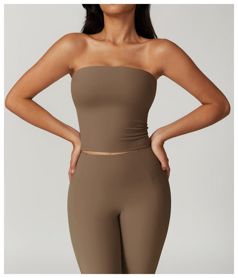 Curvypower | Australia Tank Top Mocha Brown / S Seamless Strapless Quick-Dry Shaping Tube Tank Top for Women