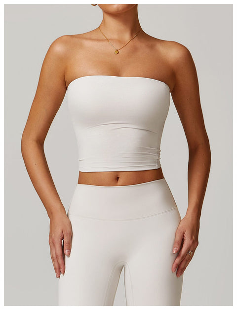 Curvypower | Australia Tank Top Pearl Grey / S Seamless Strapless Quick-Dry Shaping Tube Tank Top for Women